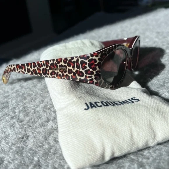 Jacquemus Ovalo Oval Sunglasses - Leopard - Picture 5 of 10